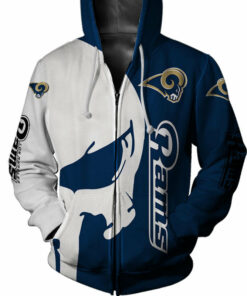 Los Angeles Rams Hoodies Skull Printed Gifts for Fans