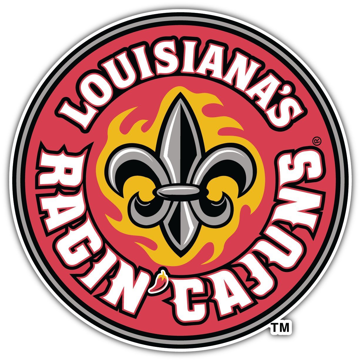 Louisiana's Ragin' Cajuns NCAA Logo Vinyl Decals Sticker For Car Truck Door And Window Laptop Gifts For Fans