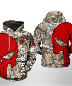 Louisville Cardinals Hoodie Ncaa Camo Veteran Hunting 3D All Over Print Hoodie Zip Hoodie Gifts For Fans