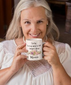 Love Sunshine Sixty Sassy And A Bit Smart Assy Coffee Mug, Funny Personalized 60th Birthday Mug, 60th Birthday Gifts For Woman, Happy Birthday, Birthday Gifts For Bestie Friend Wife