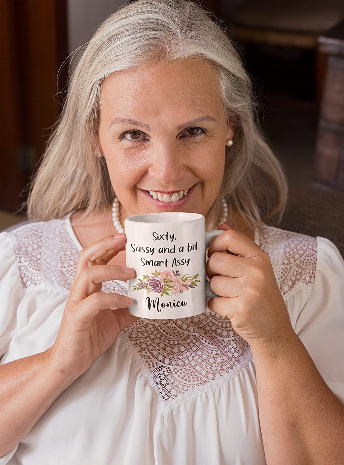 Love Sunshine Sixty Sassy And A Bit Smart Assy Coffee Mug, Funny Personalized 60th Birthday Mug, 60th Birthday Gifts For Woman, Happy Birthday, Birthday Gifts For Bestie Friend Wife