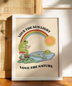 Love The Sunlight Love The Nature Vintage Motivational Quote Aesthetic Vintage 70s Poster Wall Art Prints