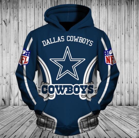 Low Price Dallas Cowboys Hoodie 3D Helmet With Zipper Gifts for Fans