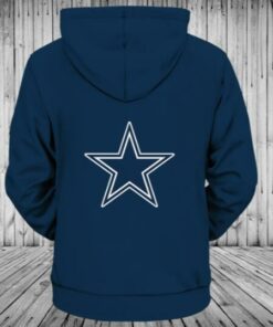 Low Price Dallas Cowboys Hoodie 3D Helmet With Zipper Gifts for Fans