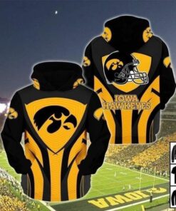 Lowa Hawkeyes Hoodie 3D All Over Print Zip Hoodie Gifts For Ncaa Fans