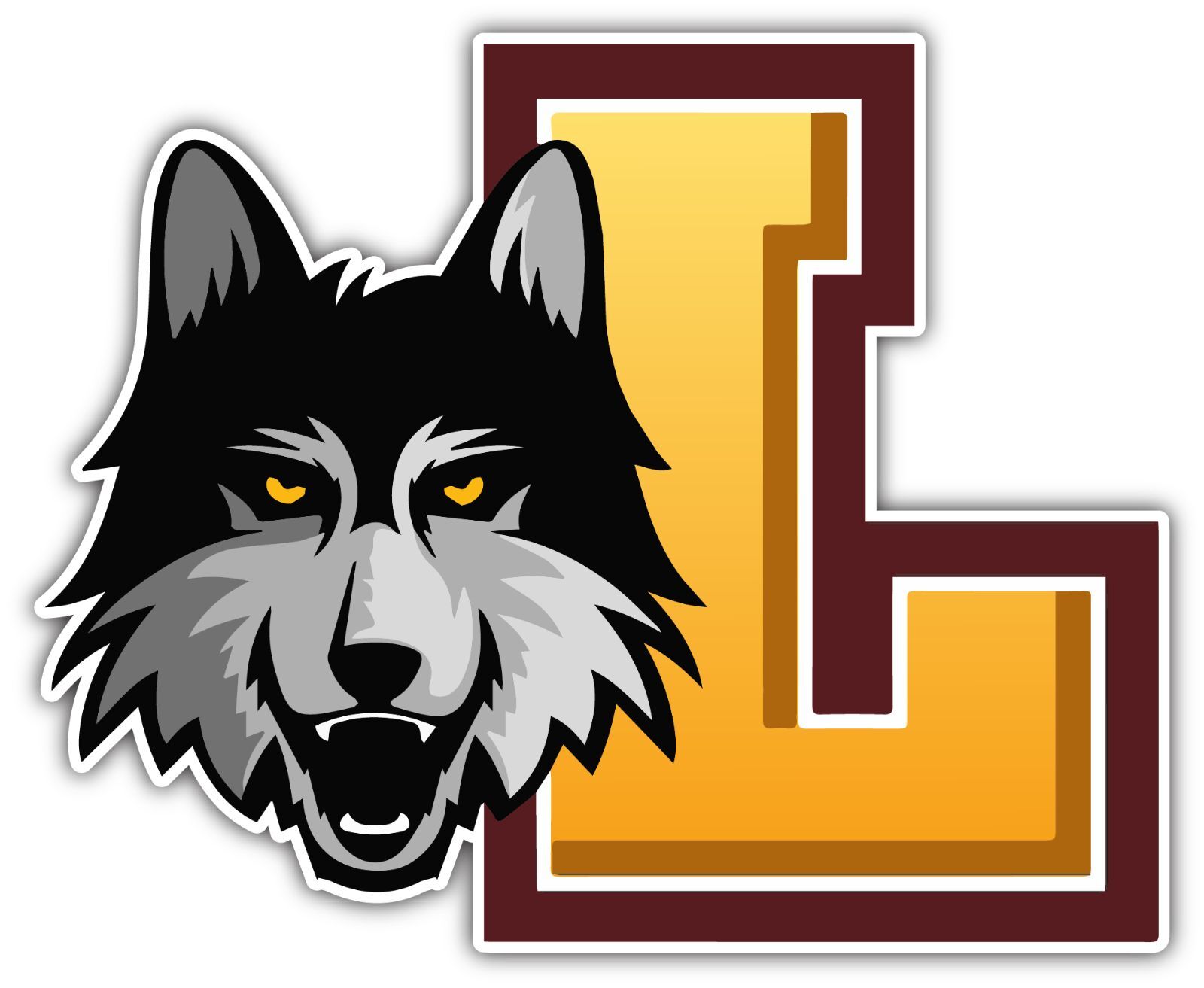 Loyola Ramblers Lions College NCAA Logo Vinyl Decals Sticker For Car Truck Door And Window Laptop Gifts For Fans