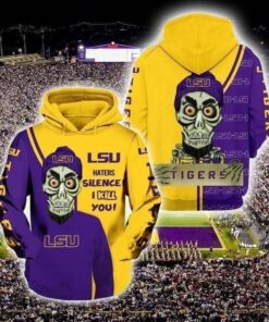 Lsu Tigers Hoodie Haters Silence I Kill You 3D All Over Print Zip Hoodie Gifts For Ncaa Fans