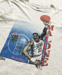 Malone Jazz BNA Dream Team Olympic T Shirt Hoodie Sweatshirt Full Size Full Color Gift for BNA Fans