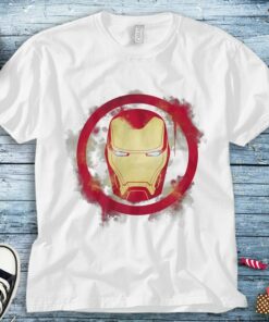 Marvel Avengers Endgame Iron Man Spray Paint Logo T-Shirt Unisex Tee Adult T-shirt Kid Shirt Long Sleeve Hoodie Sweatshirt Women's Tank