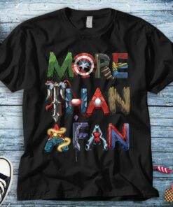 Marvel Avengers More Than A Fan Word Stack T-Shirt Unisex Tee Adult T-shirt Kid Shirt Long Sleeve Hoodie Sweatshirt Woman's Tank