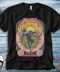Marvel Black Panther Vintage 70's Poster Style T-Shirt Wakanda Forever Unisex Adult T-shirt Kid Shirt Long Sleeve Hoodie Women's Tank