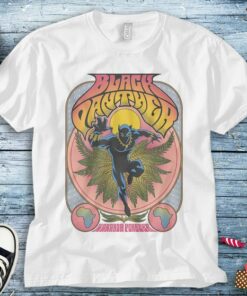 Marvel Black Panther Vintage 70's Poster Style T-Shirt Wakanda Forever Unisex Adult T-shirt Kid Shirt Long Sleeve Hoodie Women's Tank