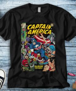 Marvel Captain America Avengers Comic Cover Graphic Unisex Tee Adult T-shirt Kid Shirt Long Sleeve Hoodie Sweatshirt