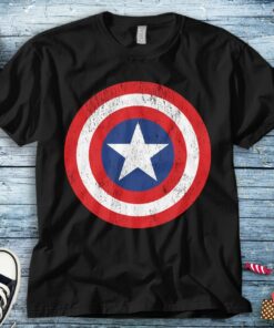 Marvel Captain America Shield Logo Unisex Tee Adult T-shirt Kid Shirt Long Sleeve Hoodie Sweatshirt