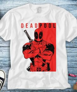 Marvel Deadpool Two-Toned Portrait Graphic T-Shirt Unisex Adult T-shirt Kid Shirt Long Sleeve Hoodie Sweatshirt Women's Tank
