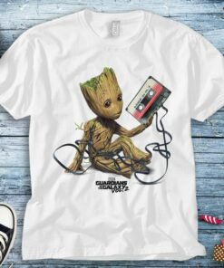 Marvel Guardians Of The Galaxy Groot Tape Portrait T-Shirt Unisex Tee Adult T-shirt Kid Shirt Long Sleeve Hoodie Sweatshirt Women's Tank