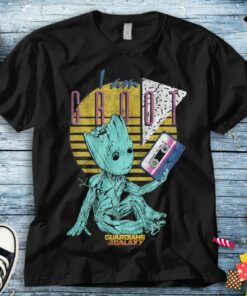 Marvel Guardians Vol. 2 Baby Groot Retro 90's Tape T-Shirt Unisex Adult T-shirt Kid Shirt Toddler Tee Women's Tank Hoodie Sweatshirt