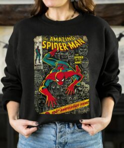Marvel Spider-Man Comic Book Anniversary Graphic T-Shirt Unisex Tee Adult T-shirt Kid Shirt Long Sleeve Hoodie Sweatshirt Women's Tank