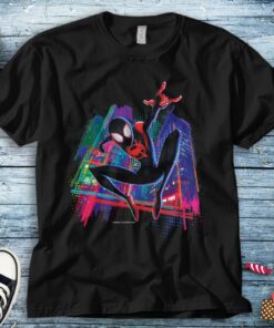 Marvel Spider-Man Miles Morales Graffiti City T-Shirt Unisex Tee Adult T-shirt Kid Shirt Long Sleeve Hoodie Sweatshirt