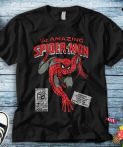 Marvel Spider-Man Retro Comic T-Shirt Vintage Unisex Tee Adult T-shirt Kid Shirt Long Sleeve Hoodie Sweatshirt Women's Tank