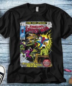 Marvel Spider-Man Sinister Six Comic T-Shirt Unisex Tee Adult T-shirt Kid Shirt Long Sleeve Hoodie Sweatshirt Women's Tank