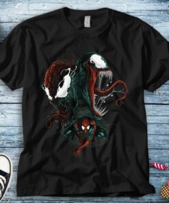 Marvel Spider-Man Venom and Carnage Graphic Unisex Tee Adult T-shirt Kid Shirt Long Sleeve Hoodie Sweatshirt Women's Tank