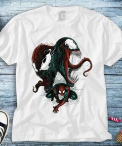 Marvel Spider-Man Venom and Carnage Graphic Unisex Tee Adult T-shirt Kid Shirt Long Sleeve Hoodie Sweatshirt Women's Tank