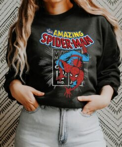 Marvel The Amazing Spider-Man Vintage Comic Poster Unisex Tee Adult T-shirt Kid Shirt Long Sleeve Hoodie Sweatshirt