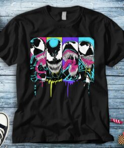 Marvel Venom Colorful Dripping Comic Panel T-Shirt Unisex Tee Adult T-shirt Kid Shirt Long Sleeve Hoodie Sweatshirt Women's Tank