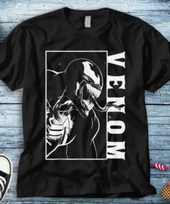 Marvel Venom Side View Tongue Out Graphic Unisex Tee Adult T-shirt Kid Shirt Long Sleeve Hoodie Sweatshirt Women's Tank