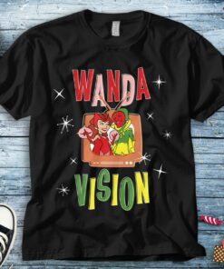 Marvel WandaVision Wanda & Vision Retro TV Artwork T-Shirt Unisex Adult T-shirt Kid Shirt Long Sleeve Hoodie Sweatshirt Women's Tank