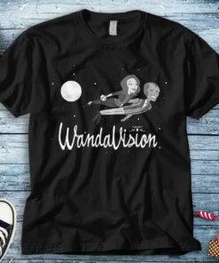 Marvel WandaVision Wanda and Vision 60s Moonlight Flight T-Shirt Unisex Adult T-shirt Kid Shirt Long Sleeve Hoodie Sweatshirt Women's Tank