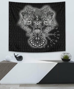 May The Norse Be With You Viking Red Version Tapestry for Wall Décor