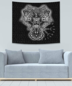 May The Norse Be With You Viking Red Version Tapestry for Wall Décor