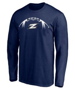 Men'S Fanatics Branded Navy Akron Zips Playmaker Football Personalized Name & Number Long Sleeve T-Shirt