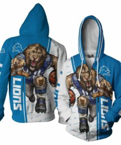 Men's Detroit Lions Hoodies Mascot 3D Ultra Cool Gifts for Fans