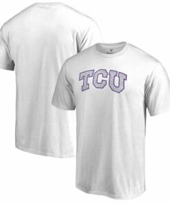 Men's Fanatics Branded White TCU Horned Frogs White Out T-Shirt, University Football Fan Shirt, TCU Shirts Gift for Fans
