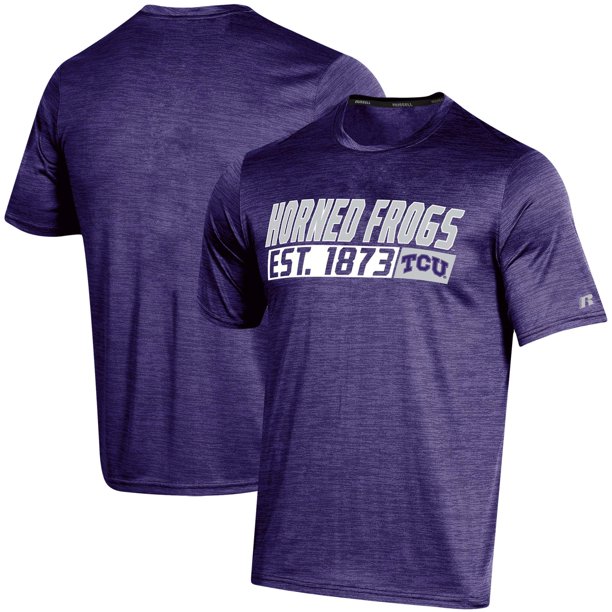 Men's Russell Athletic TCU Horned Frogs Digi Static Space-Dye T-Shirt, University Football Fan Shirt, TCU Shirts Gift for Fans
