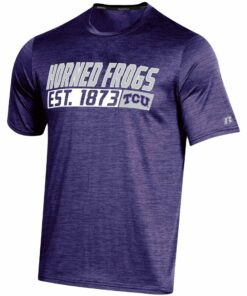 Men's Russell Athletic TCU Horned Frogs Digi Static Space-Dye T-Shirt, University Football Fan Shirt, TCU Shirts Gift for Fans