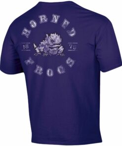 Men's Russell Athletic TCU Horned Frogs Pocket Logo T-Shirt, University Football Fan Shirt, TCU Shirts Gift for Fans