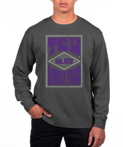 Men's Uscape Apparel Black TCU Horned Frogs Pigment Dyed Fleece Crewneck Sweatshirt, University Football Fan Shirt, TCU Shirts Gift for Fans