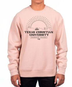 Men's Uscape Apparel Pink TCU Horned Frogs Premium Heavyweight Pullover Sweatshirt, University Football Fan Shirt, TCU Shirts Gift for Fans