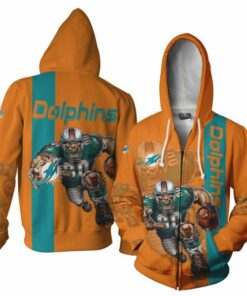 Miami Dolphins Hoodies Mens Mascot 3D Ultra Cool Gifts for Fans