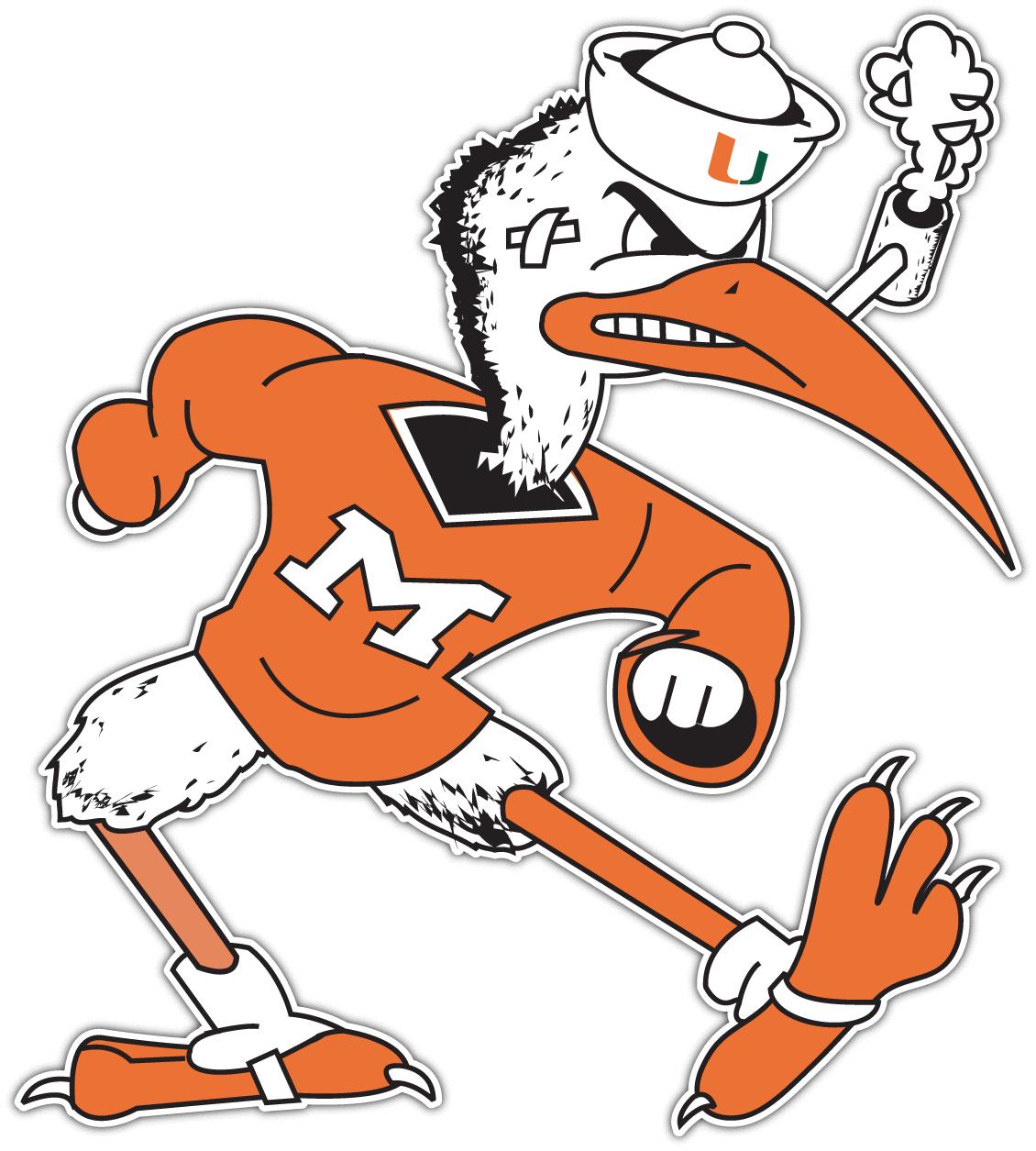 Miami Hurricanes NCAA Logo Vinyl Decals Sticker For Car Truck Door And Window Laptop
