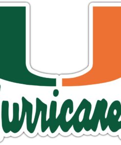 Miami Hurricanes NCAA Logo Vinyl Decals Sticker For Car Truck Door And Window Laptop Gifts For Fan