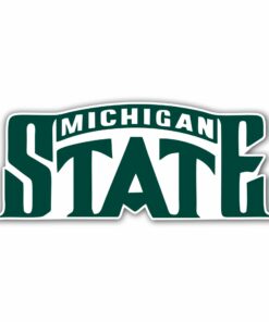Michigan State Spartans- Logo Name- Full Color Vinyl Decal For Car Door Windows Gifts For Football Fans