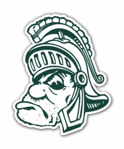 Michigan State Spartans- Sparty – Full Color Vinyl Decal For Car Door Windows Gifts For Football Fans