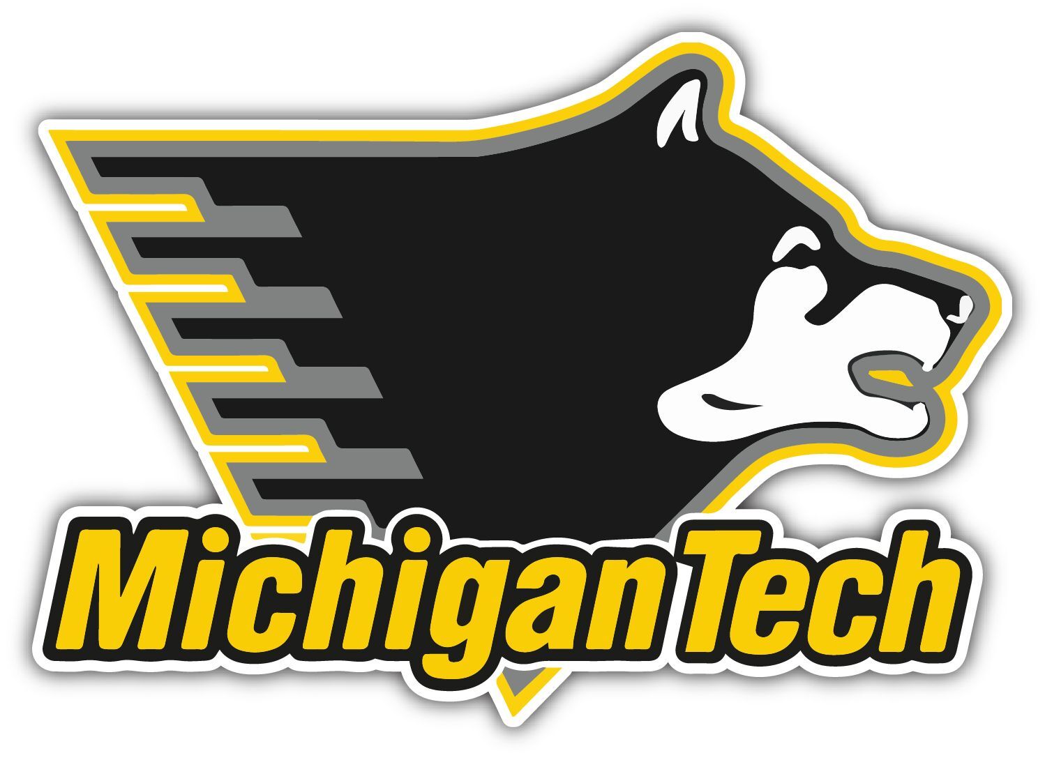 Michigan Tech Huskies College NCAA Logo Vinyl Decals Sticker For Car Truck Door And Window Laptop Gifts For Fans