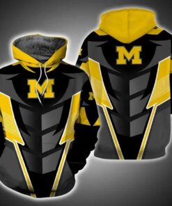 Michigan Wolverines Armor 3D All Over Print Zip Hoodie Gifts For Ncaa Fans