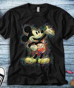 Mickey Mouse Colorful Sketch Disney Mickey And Friends Unisex Tee Adult T-shirt Kid Shirt Long Sleeve Hoodie Sweatshirt Woman's Tank